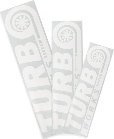 TurboWorks Naklejka TurboWorks Biała 30cm