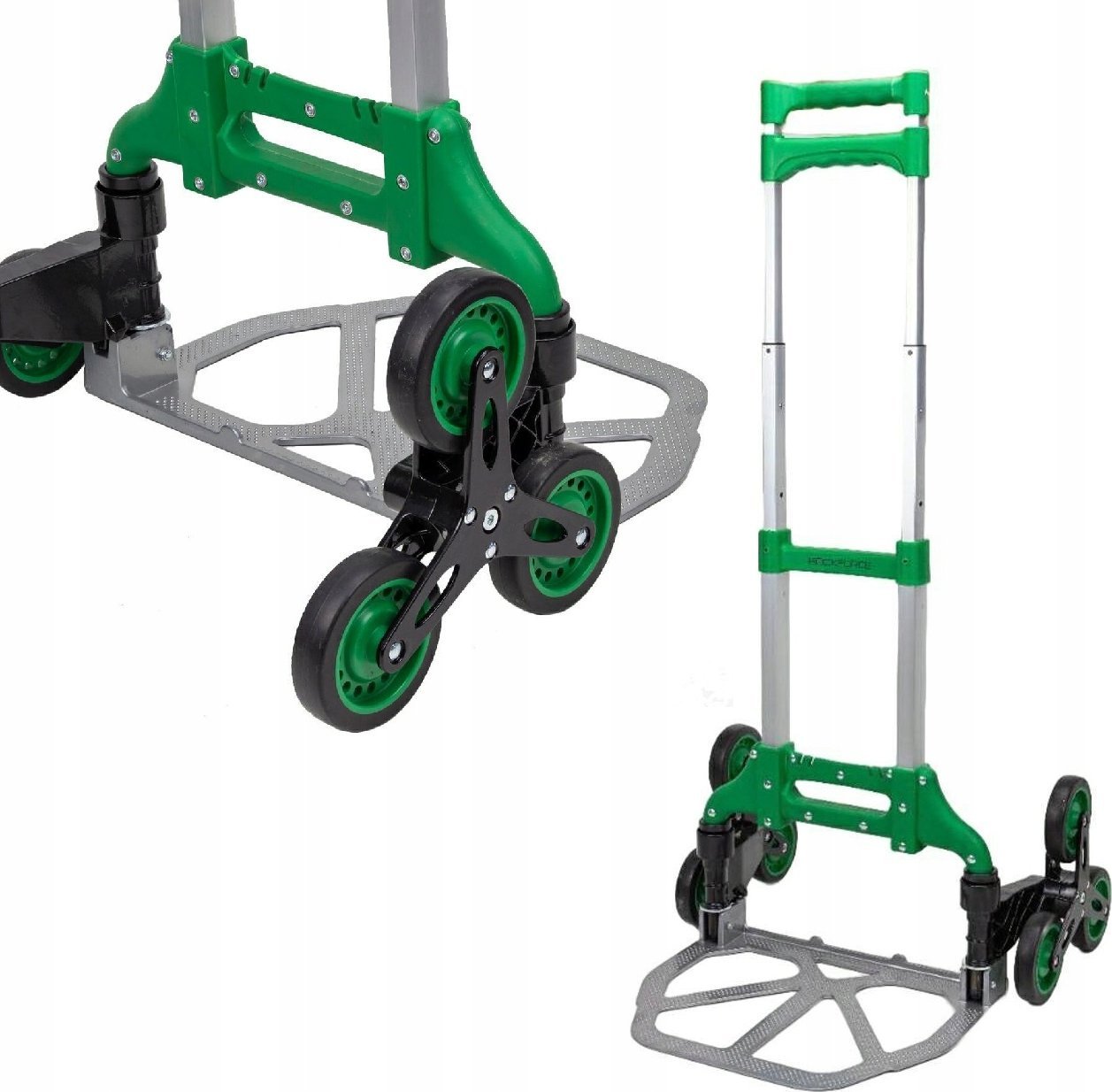 Wózek narzędziowy Rockforce Wózek składany platformowy z teleskopową rączką - nośność: 80kg