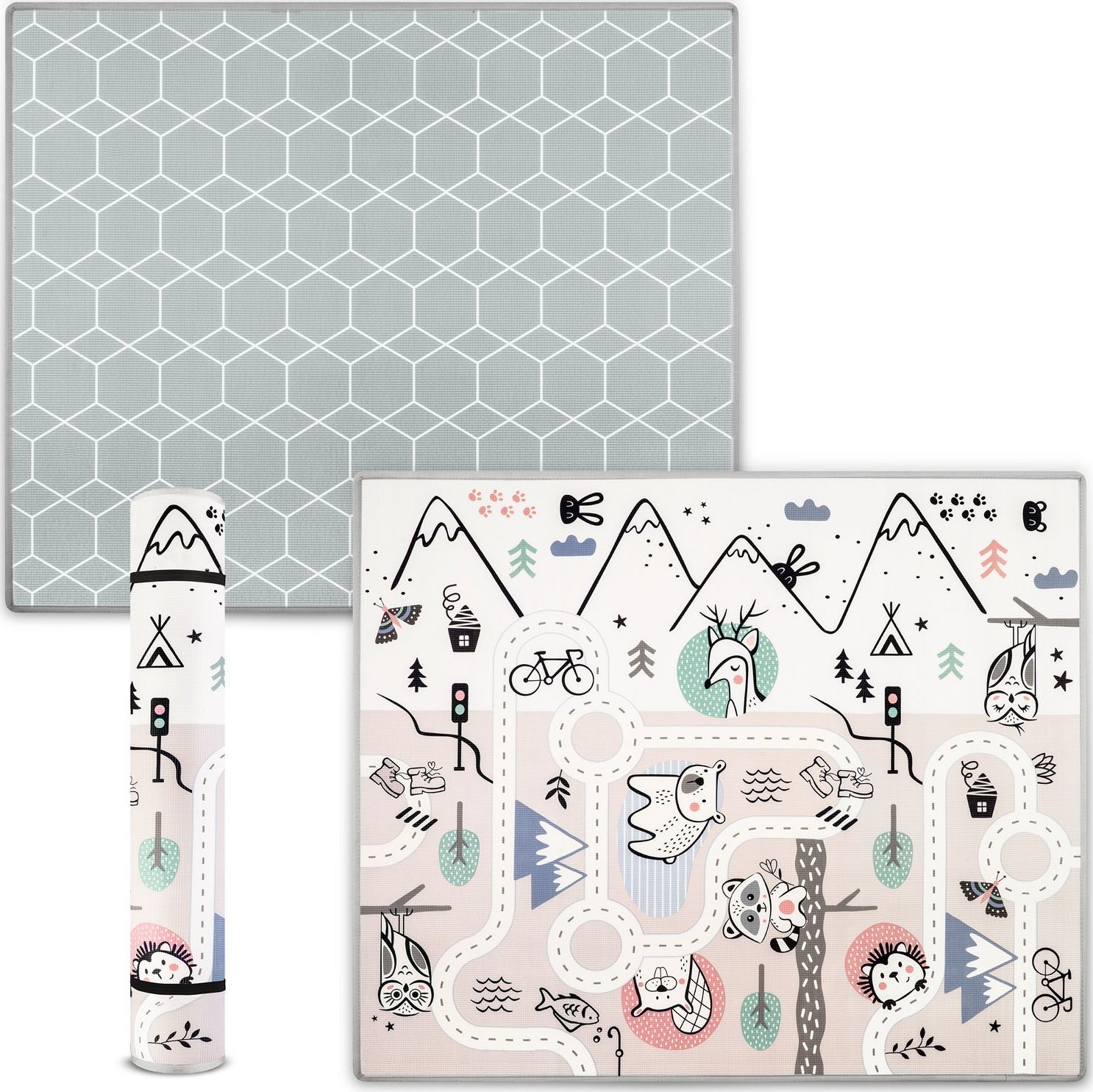 Nukido Mata piankowa edukacyjna zwijana 180 x 150 x 1,5 cm Nukido NK-342