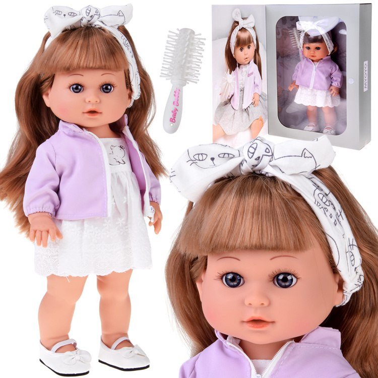 Urocza Lalka Jaśminka z długimi włosami 38cm w eleganckim ubranku ZA5876 EDUKAMP