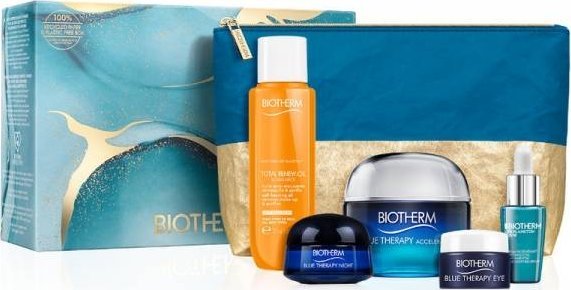 Biotherm BIOTHERM SET (BLUE THERAPY ACCELERATED CREAM 50ML+LIFE PLANKTON ELIXIR 7ML+BIOSOURCE TOTAL RENEW OIL 30ML+BT EYE 5ML+BT NIGHT 15ML+BAG)