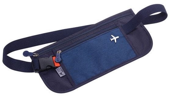 TROIKA Gürteltasche SICHERHEITSGURT blau