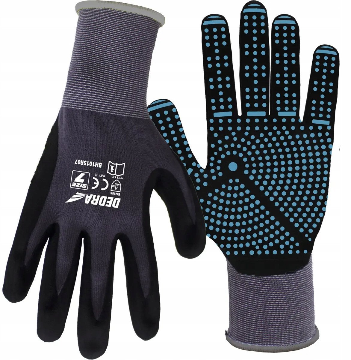 Rękawice ochronne nakrapiane Nitril Flex Premium rozm.7