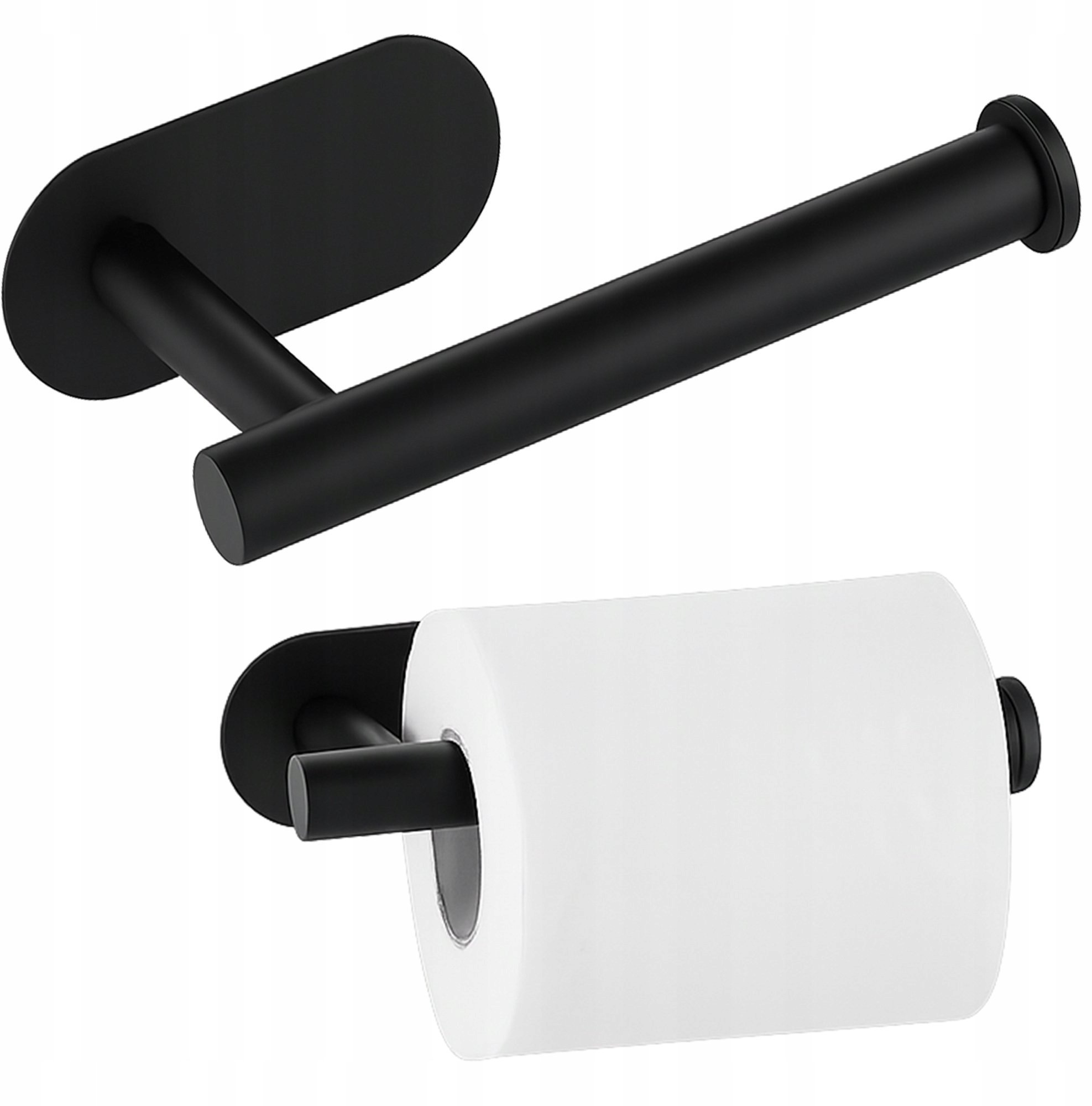 UCHWYT WIESZAK NA PAPIER TOALETOWY BEZ WIERCENIA SAMOPRZYLEPNY WC ŁAZIENKA