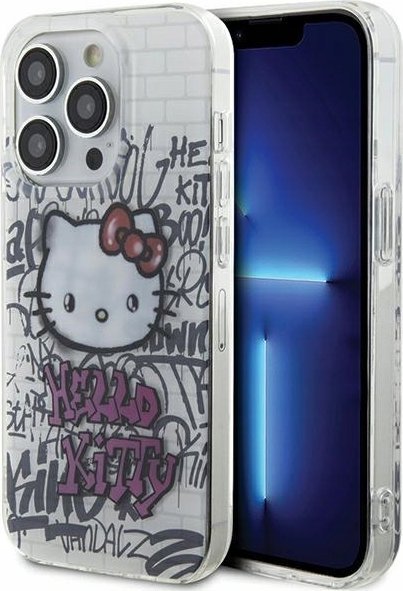 Sourcing Hello Kitty HKHCP15XHDGPHT iPhone 15 Pro Max 6.7" white/white hardcase IML Kitty On Bricks Graffiti
