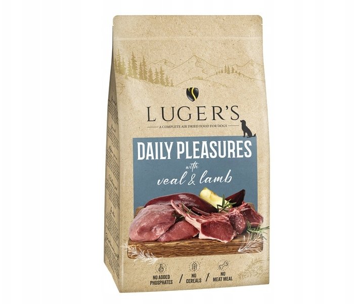 Lugers Daily Pleasures karma suszona dla psa z cielęciną i jagnięciną 9 kg