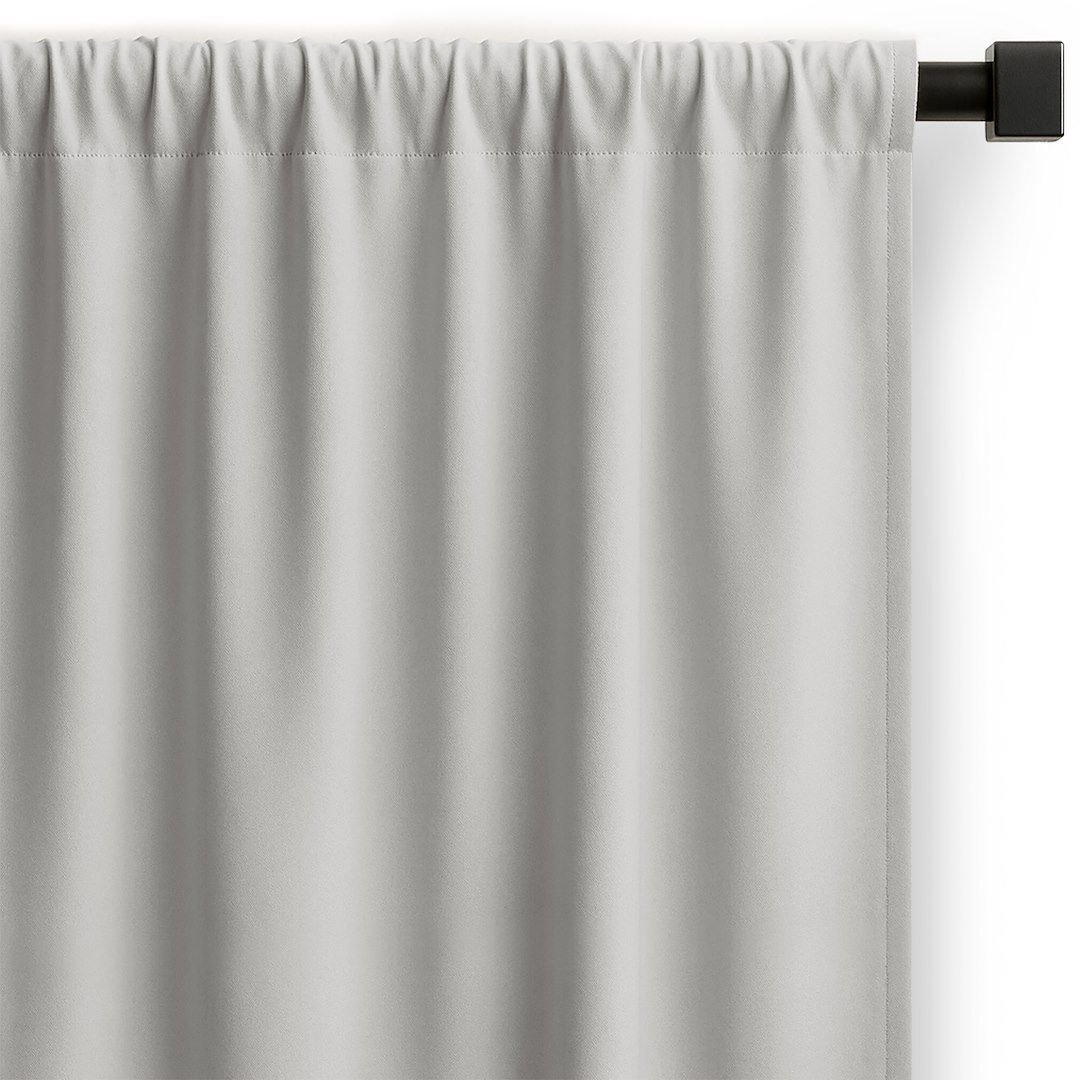 Zasłona gotowa CARLI na taśmie gładka 140x270 szara do salonu Restilo