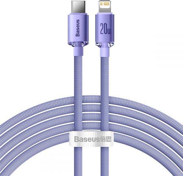 Kabel USB Baseus USB-C - Lightning 2 m Fioletowy (FD-2310-6932172602796)