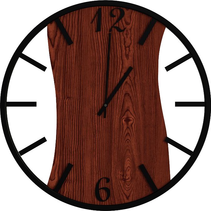 Elior Zegar na ścianę w kolorze palisandru - Solaris