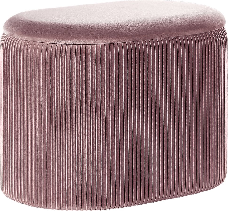 Beliani Welurowy puf ze schowkiem różowy RICHLAND