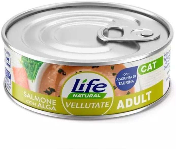 Life Pet Care VELLUTATE pusz.70g DOROSŁY ŁOSOŚ+ALGII /24