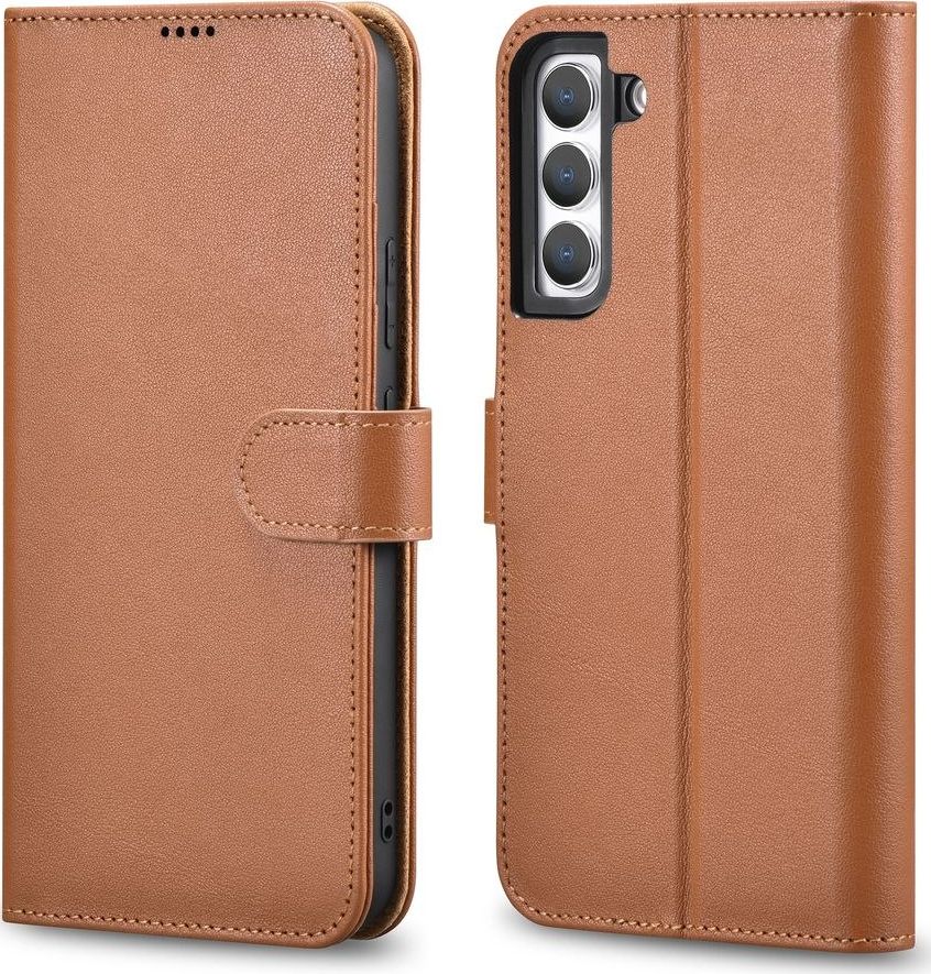 iCarer Etui ICarer Haitang Leather Wallet Case do Samsung Galaxy S22 Plus brązowy