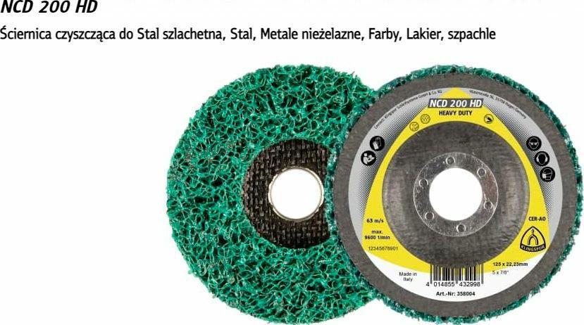Klingspor KLINGSPOR ŚCIERNICA CZYSZCZĄCA 125mm NCD 200 HD K358004