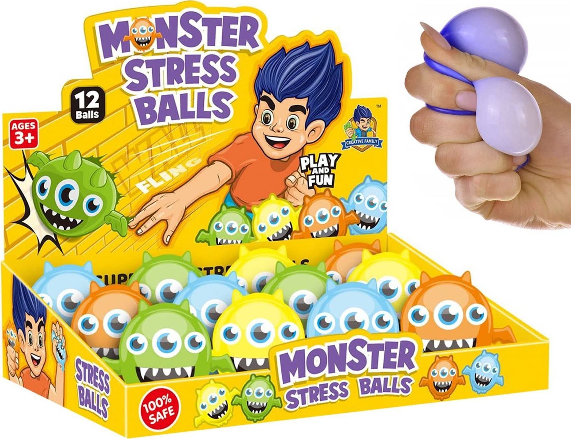 Trifox Piłka antystresowa miękka MIX