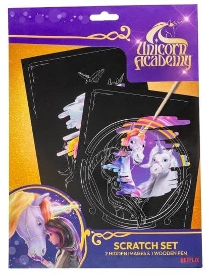 UNICORN ACADEMY, Scratch set w/pencil