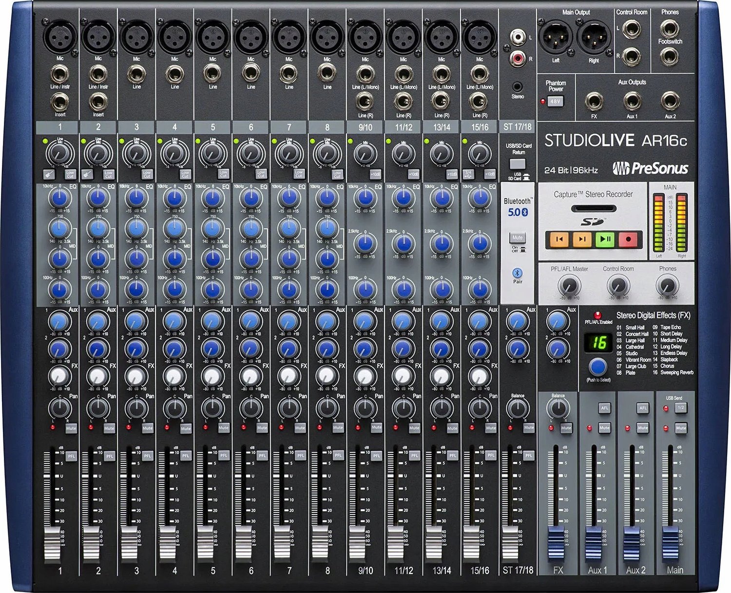 PreSonus PreSonus StudioLive AR16c 18-kanałowy hybrydowy cyfrowy/analogowy mikser
