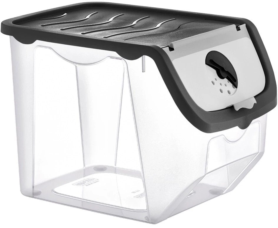 Pojemnik na warzywa i owoce ziemniaki cebulę z pokrywą czarny 12L ORION 730512-C