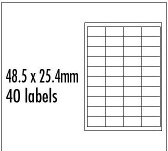 Logo etykiety 48.5mm x 25.4mm, A4, matowe, czerwony, 40 etykiety, pakowany po 10 szt. (32253)