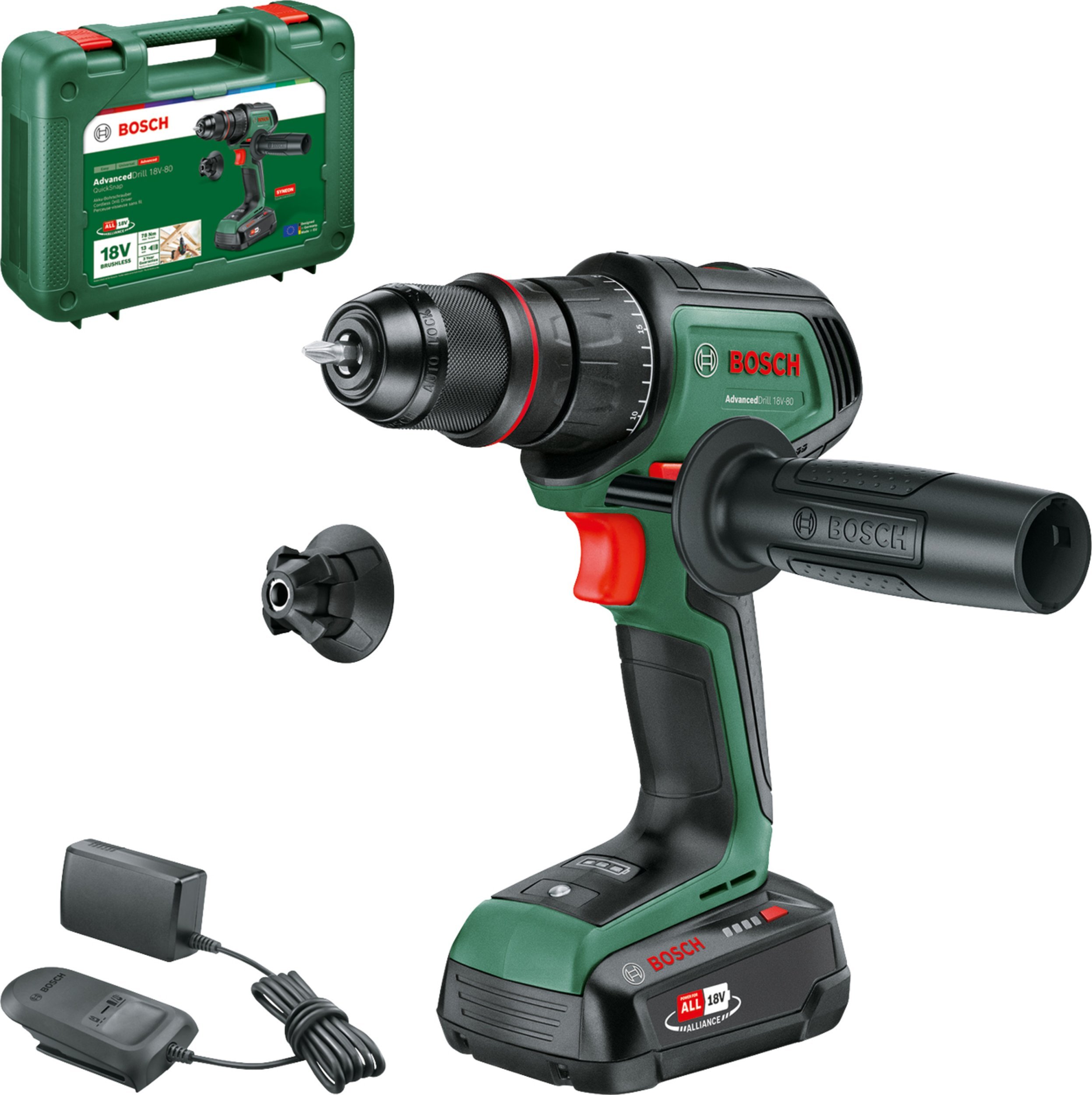 Wiertarko-wkrętarka Bosch AdvancedDrill 18V-80 QuickSnap 1 x akumulator 2.5 Ah (06039E2001)