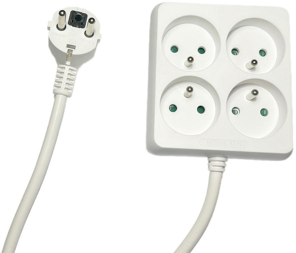 4-way Power Strip Square