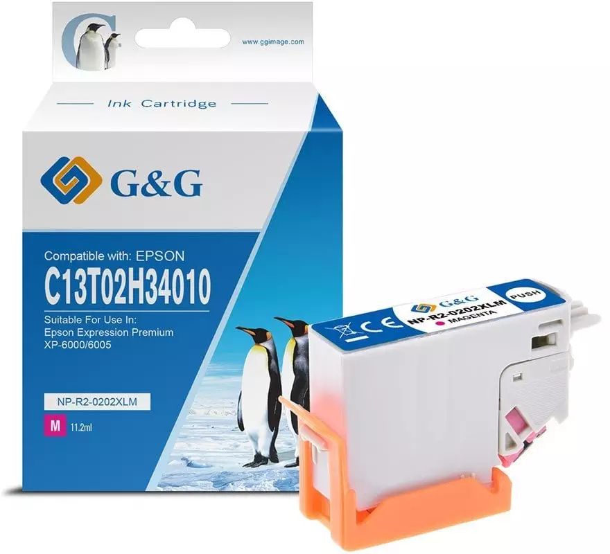 G&G kompatybilny ink / tusz z C13T02H34010, NP-E-0202XLM, magenta