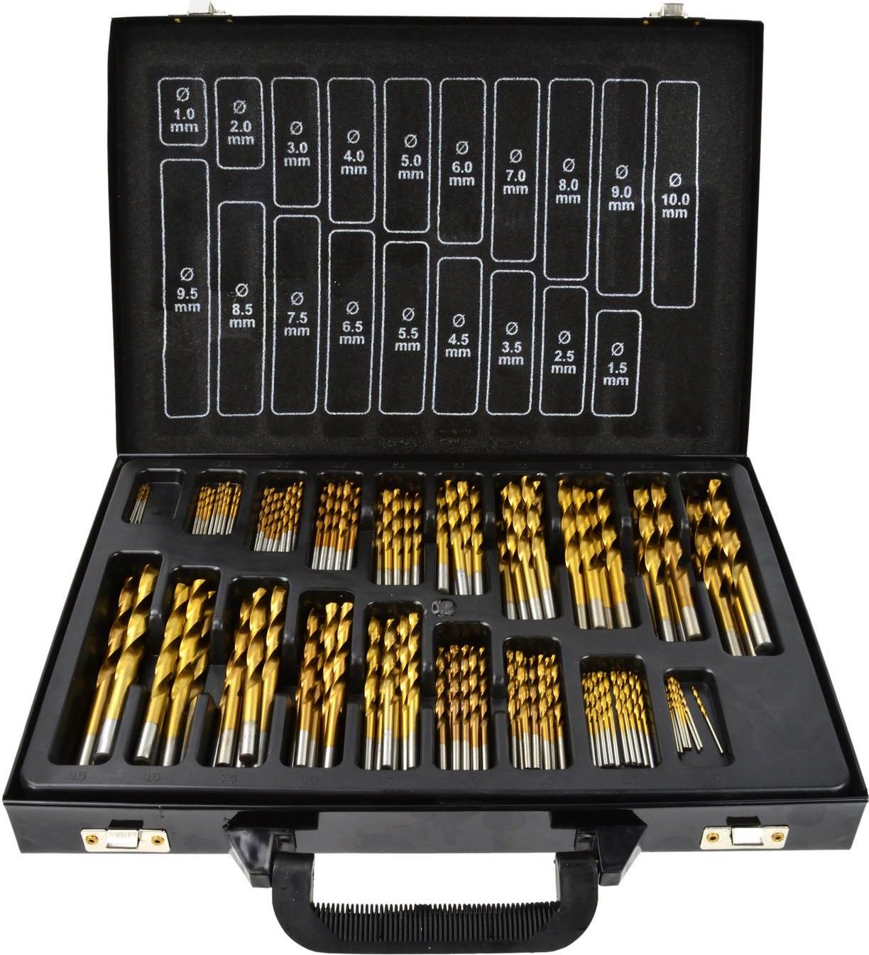 Wiertło Geko tytanowe walcowe 1,5 2 7 4,5 4 5,5 5 1 3 2,5 3,5 6 10 6,5 7,5 8 8,5 9 9,5mm zestaw