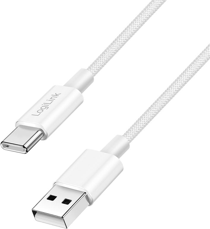 Kabel USB LogiLink USB-A - USB-C 0.5 m Biały (CU0320)