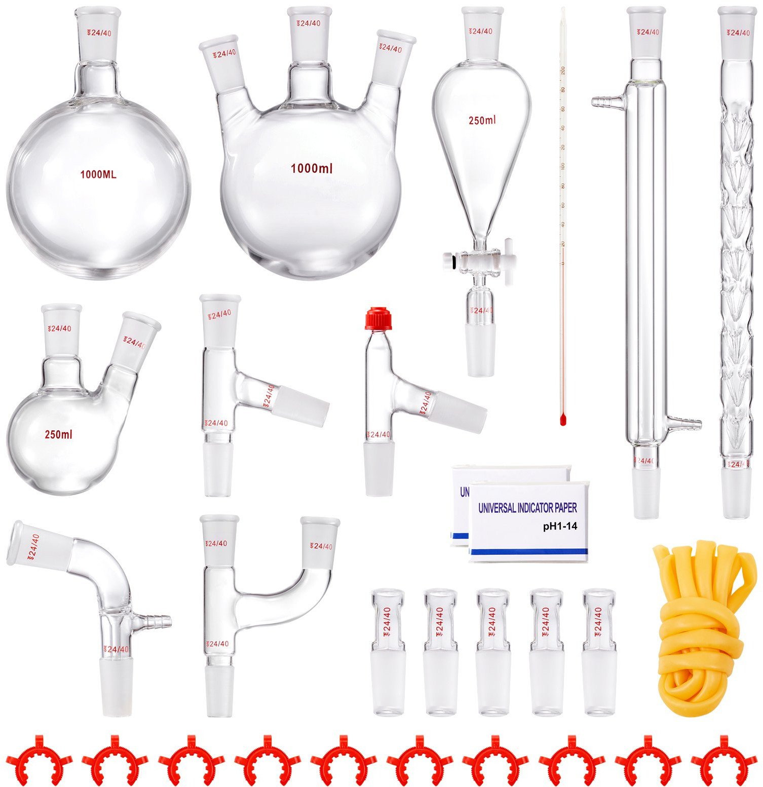Zestaw szkła laboratoryjnego do destylacji 1000 ml