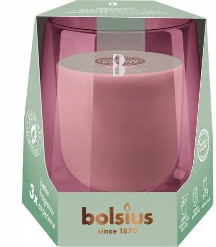 Bolsius Świeca aromatyczna szklana Clean Light O95x85mm cyprysowy & bursztynowy 8717847205056 8717847205056 (8717847205056)