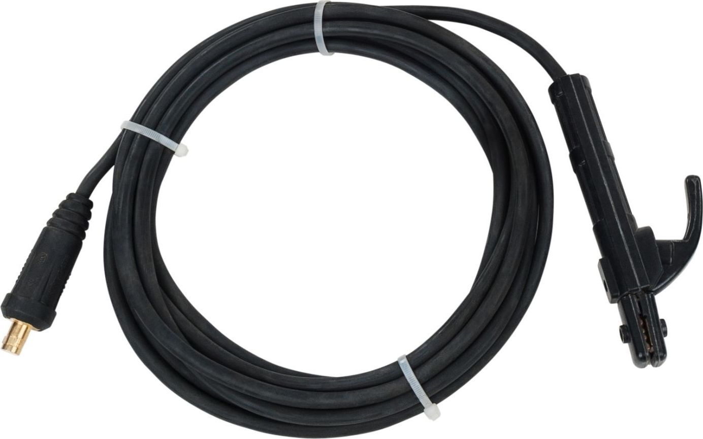 Stamos Uchwyt spawalniczy MMA z przewodem dł. 8m końcówka DKJ 35-50 Przewód z uchwytem do spawarek MMA gruba końcówka dł. 8m