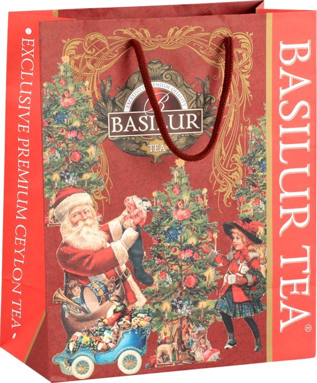 Basilur Torebka prezentowa ŚWIĄTECZNA z Mikołajem Basilur