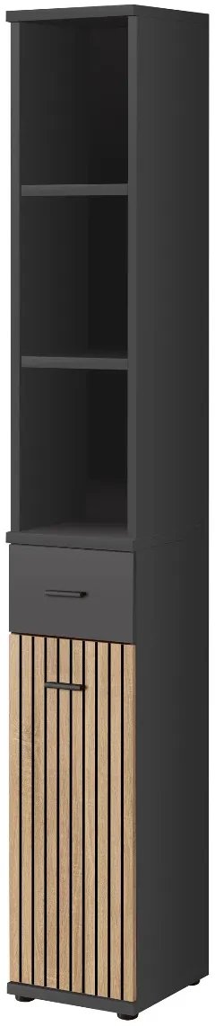 Regał MARCO antracyt/dąb artisan ASM Meble