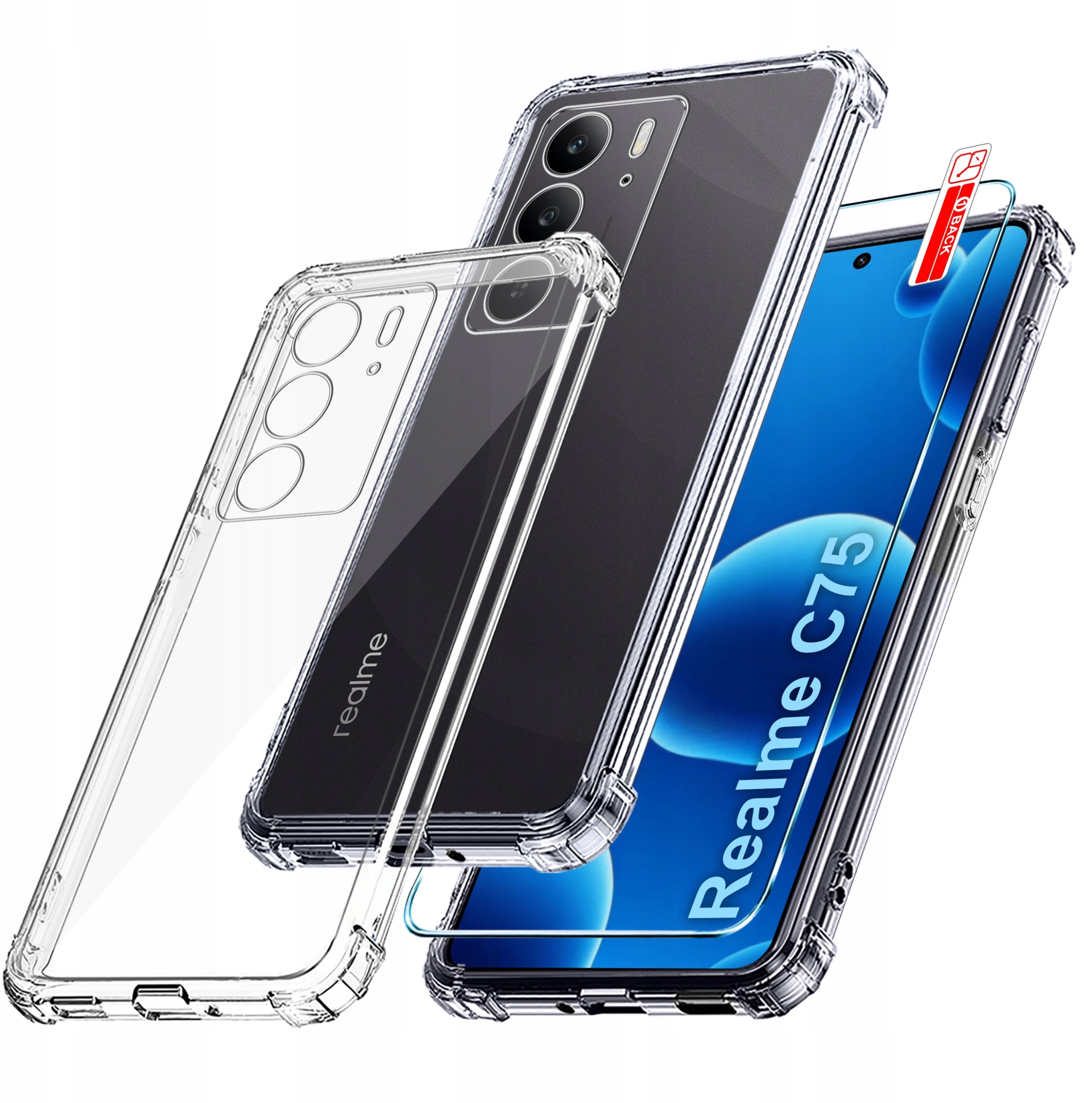 Etui do Realme C75 PANCERNE CASE SILICON GUMOWE SLIM SZKŁO