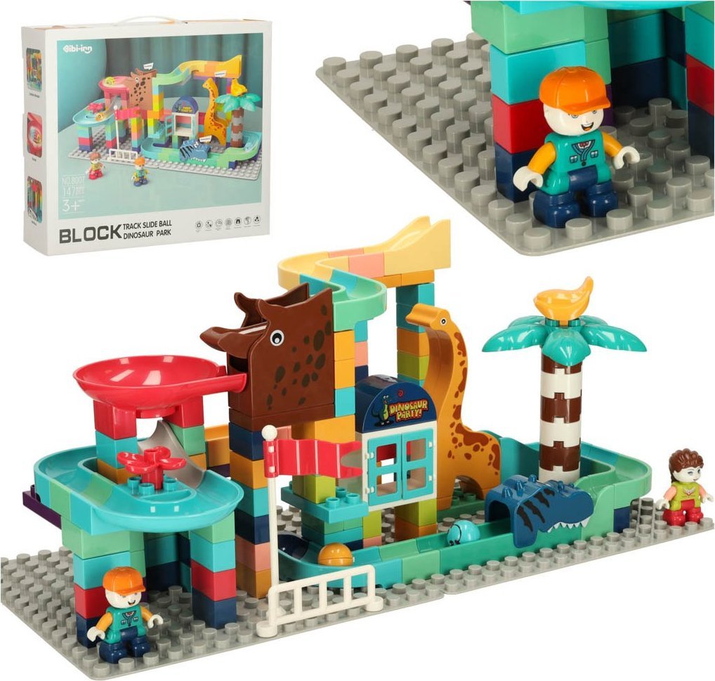 Klocki konstrukcyjne tor kulkowy 147 el. Bibi-inn