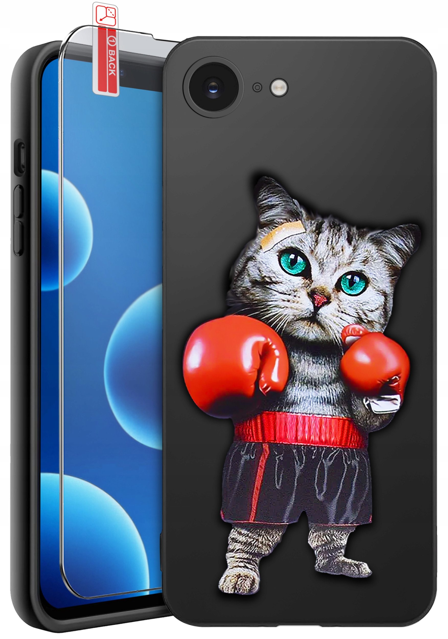 ETUI do iPhone 16e | WZORY | SILIKONOWE MATT CASE + SZKŁO 9H