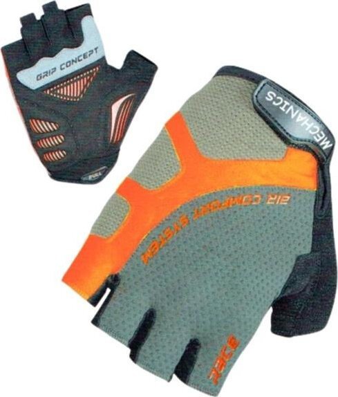 Rękawiczki rowerowe Mechanics Velo pomarańczowe XS