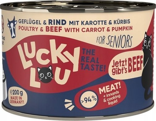 Lucky Lou Lucky Lou Lifestage Senior Drób i wołowina puszka 200g