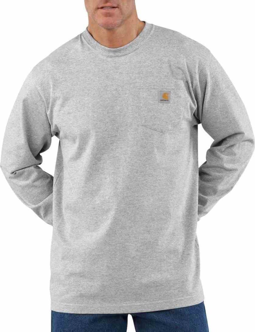 Carhartt Koszulka Carhartt Heavyweight pocket L/S H.Grey
