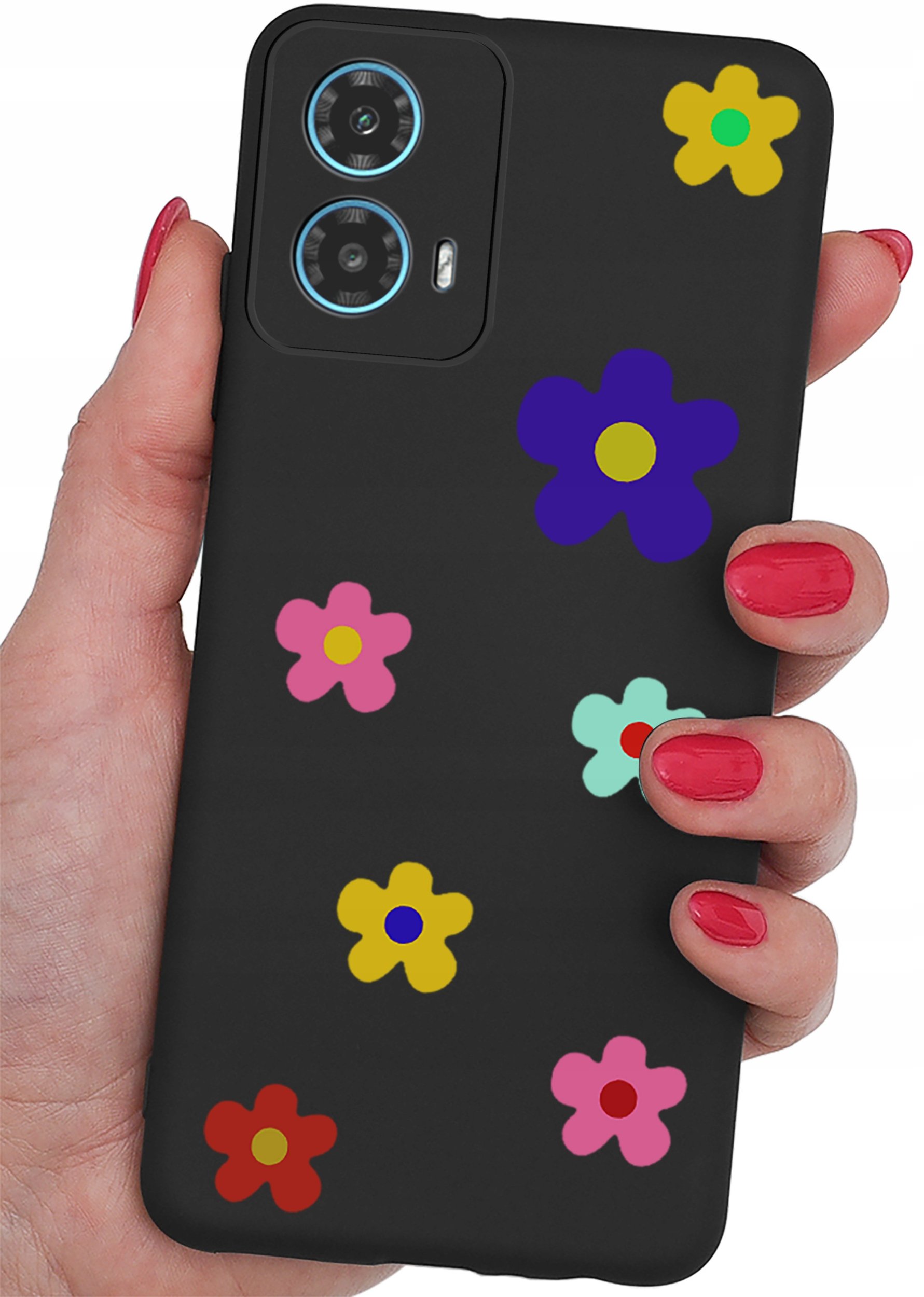 ETUI do Motorola Moto G34 5G CASE WZORY SOFT MATT PLECKI + SZKŁO 9H