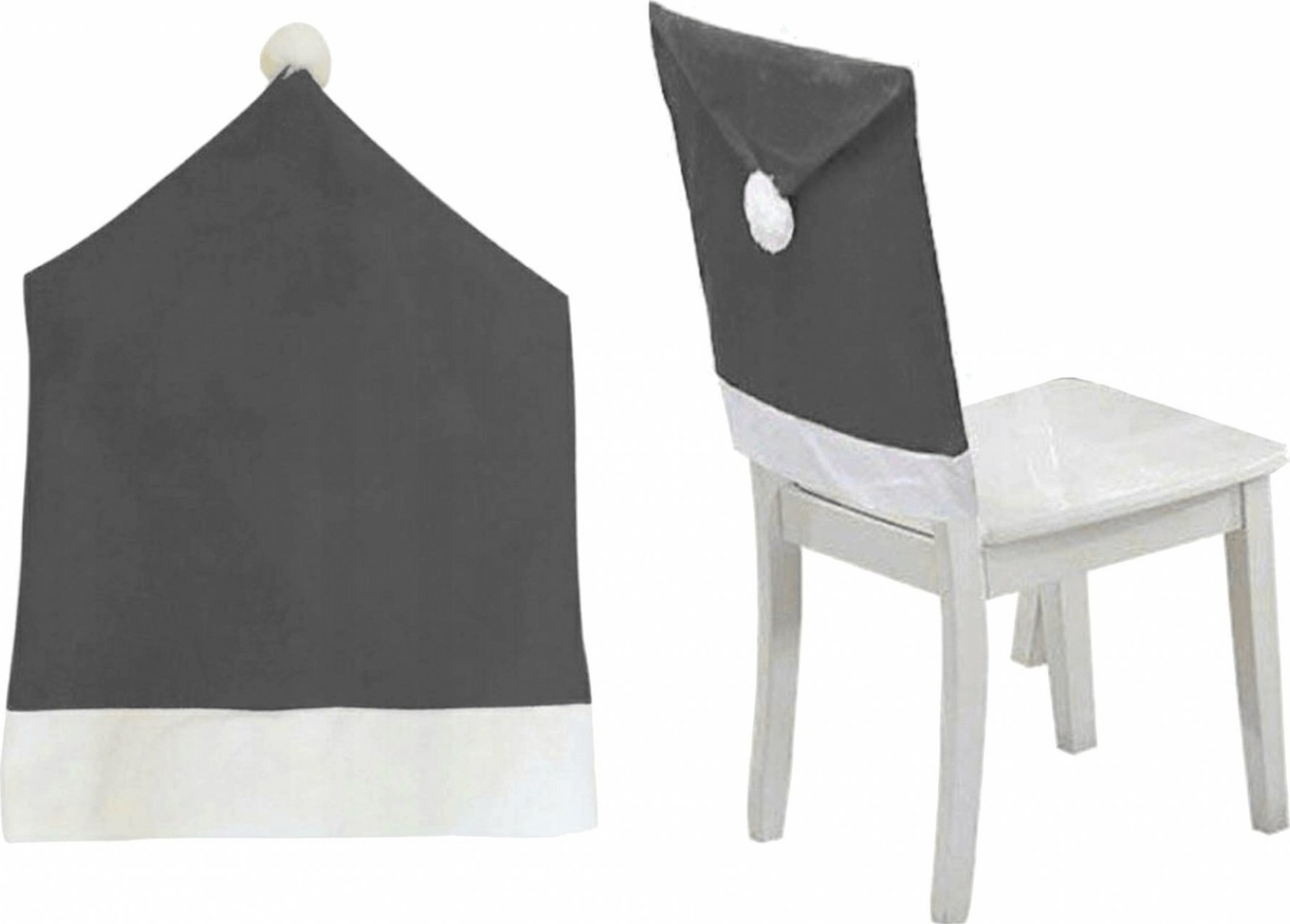 Dekoracja świąteczna PrzydaSie Pokrowiec Na Krzesło Czapka Mikołaj Świąteczny