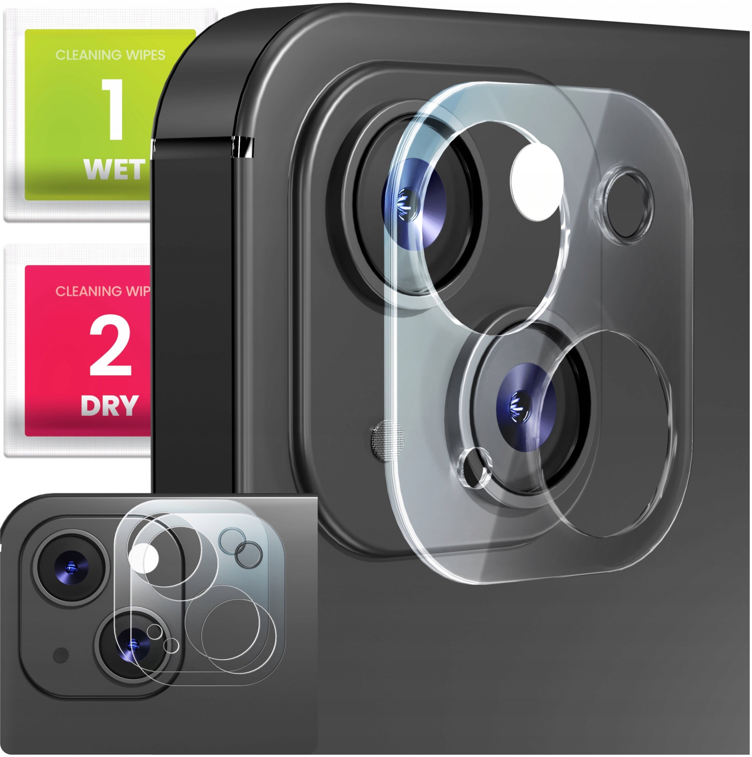 2-PAK Szkło Na Aparat Do Apple iPhone 14 (Hartowane, Ochronne, Na Obiektyw)