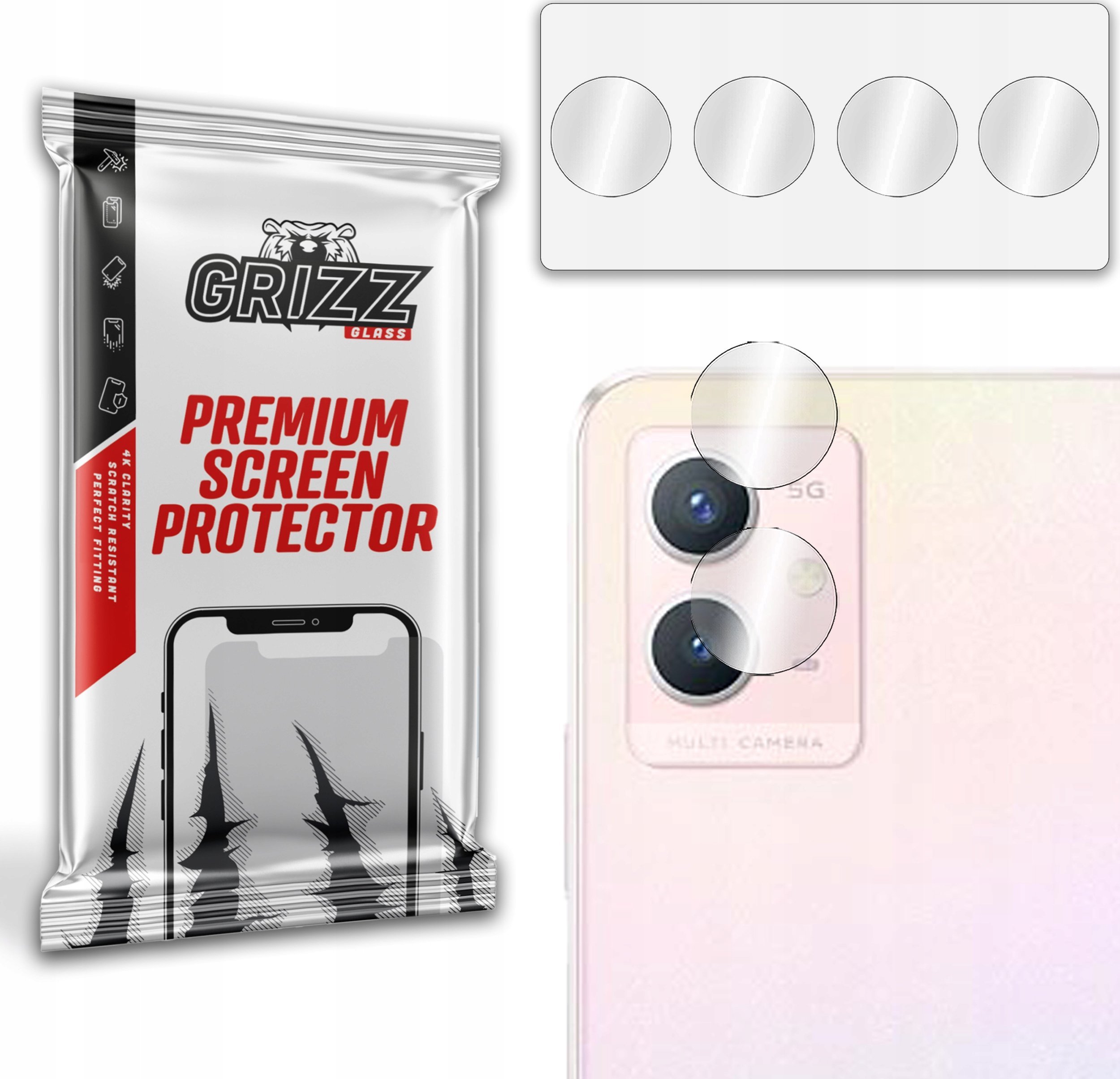 GrizzGlass Szkło na aparat Grizz Vivo Y52t