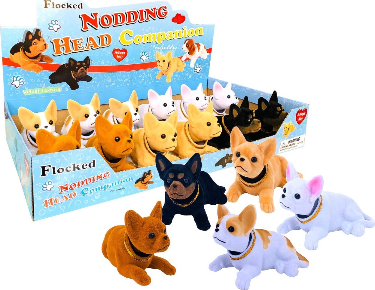 PIESEK FLOKOWANY KIWAJĄCY GŁOWĄ