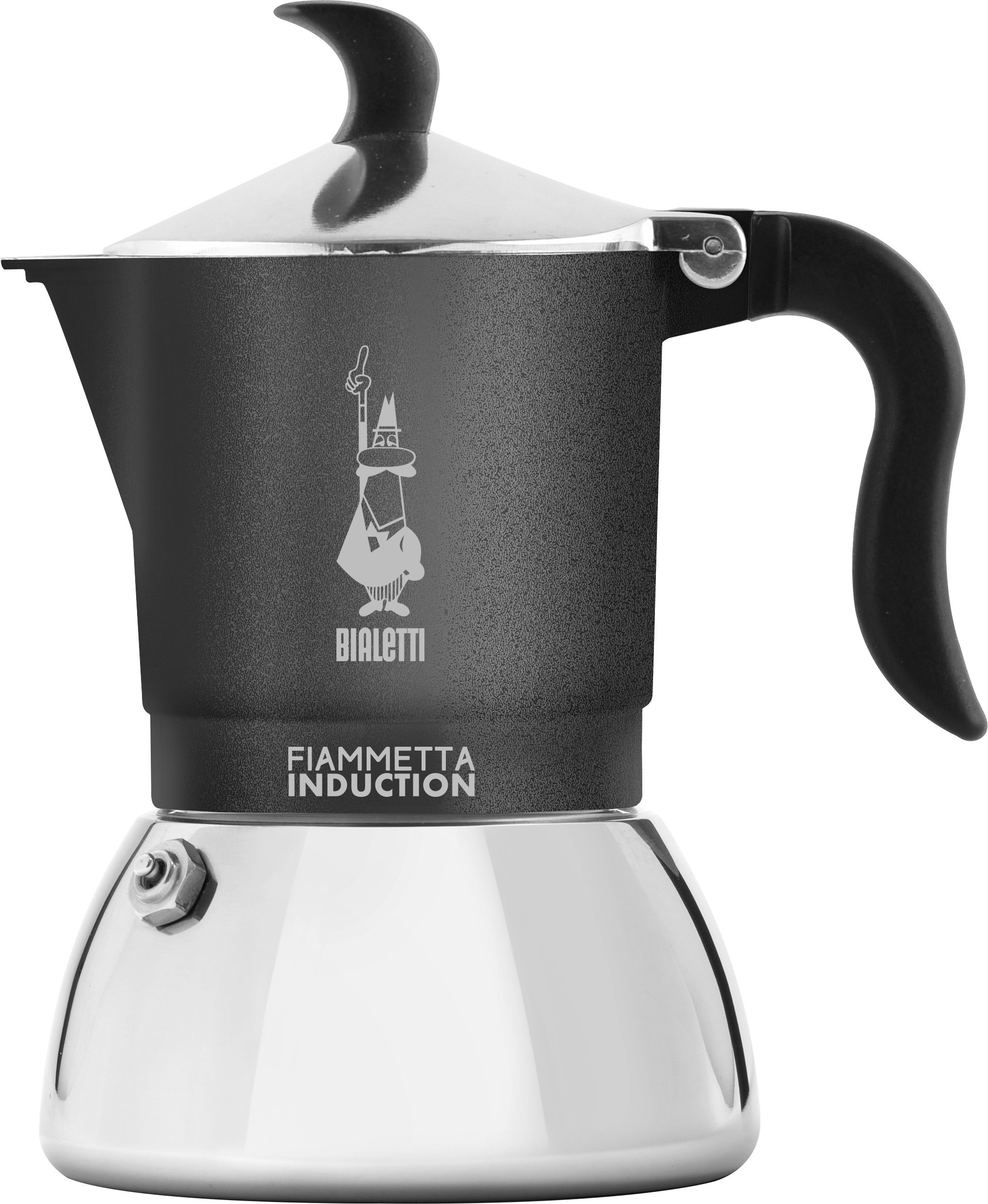 Bialetti Fiammetta Induction Kawiarka moka 0,13 l Czarny, Srebrny