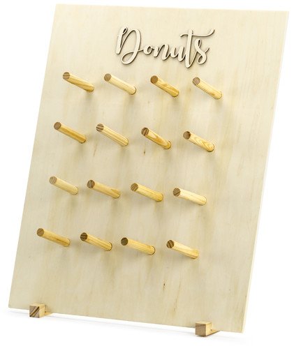 Ściana na Donuty, naturalne drewno, 45x55cm