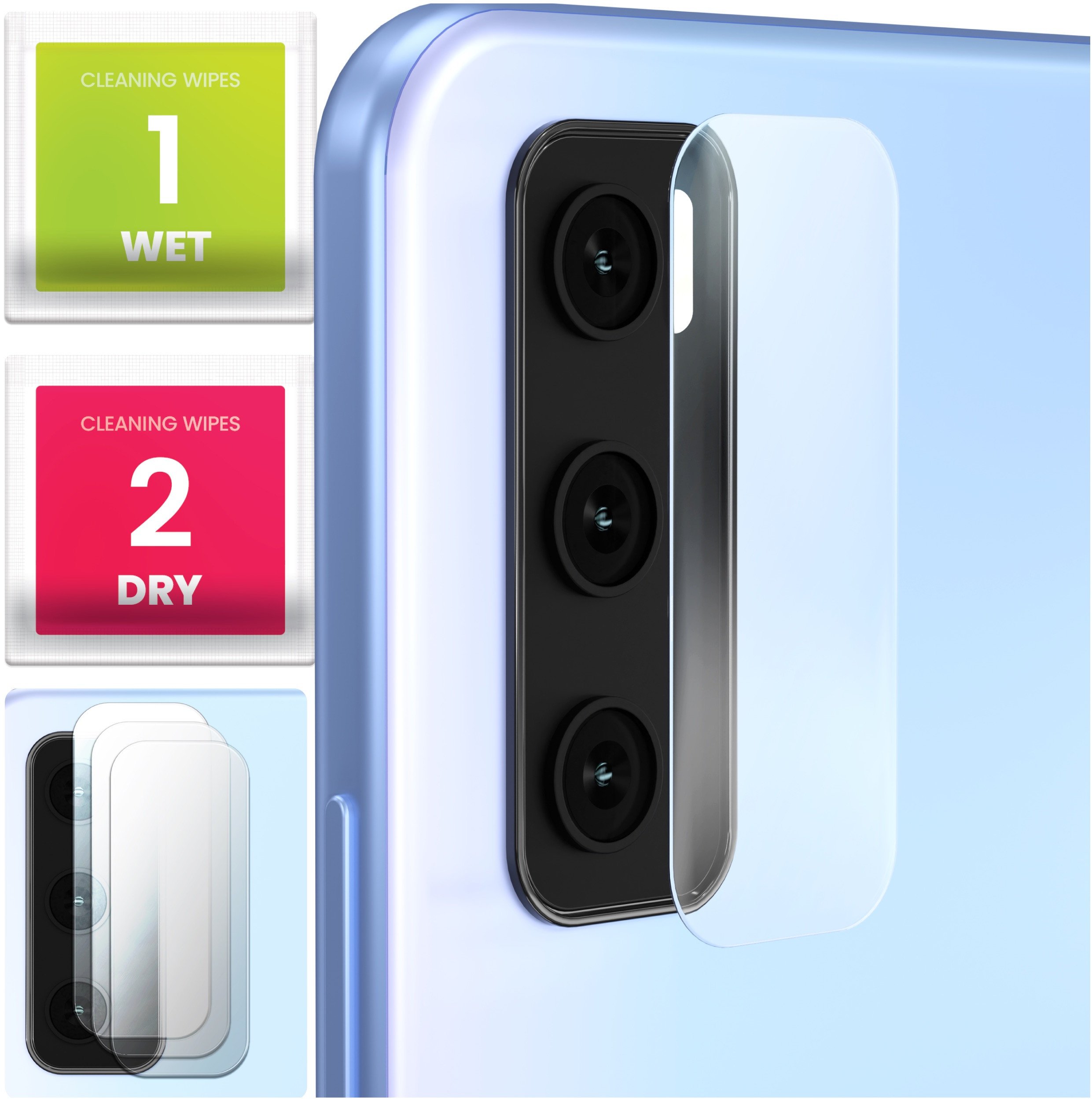 3-PAK Szkło Na Aparat Do Vivo Y70 (Hartowane, Ochronne, Na Obiektyw, 9H)