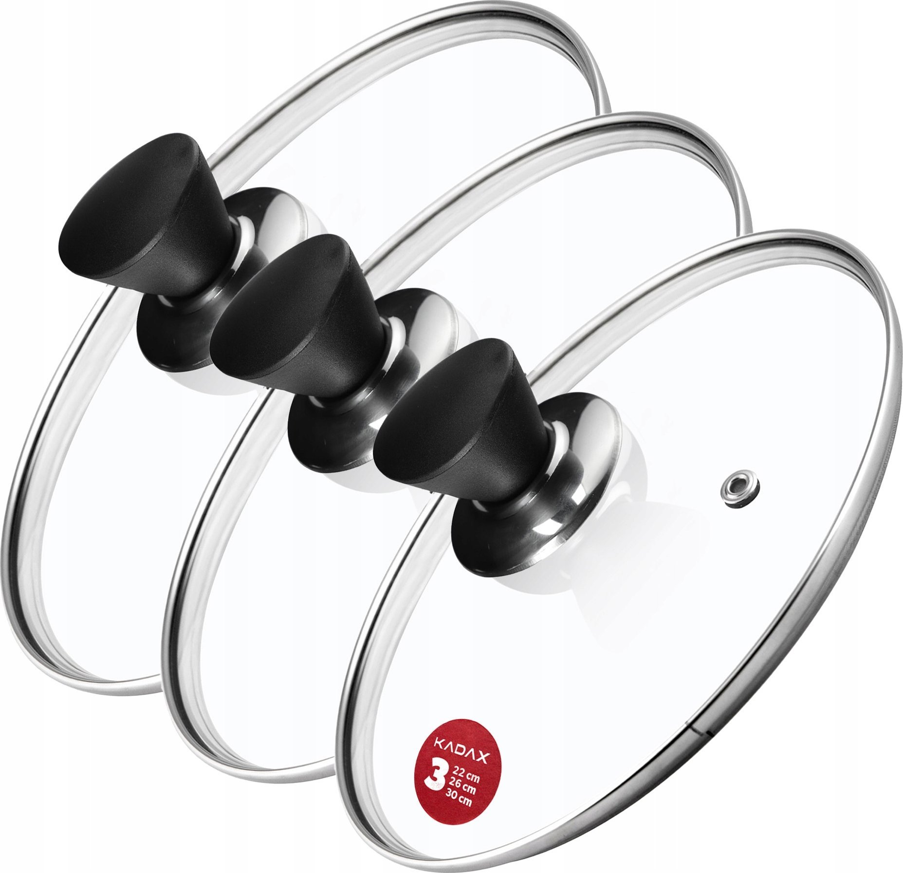 Kadax KADAX Pokrywka Szklana Pokrywa Zestaw 22/26/30cm