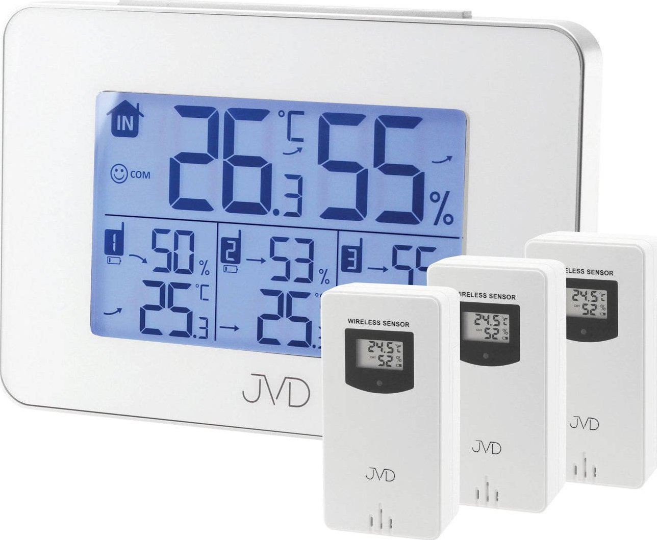 Stacja pogodowa JVD Termometr JVD T3364.1 trzy sondy