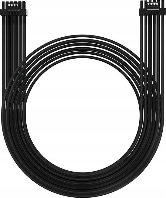 QingSea Kabel przewód 12VHPWR 70 cm do zasilacza 12+4 Pin Czarny 600W 16 AWG