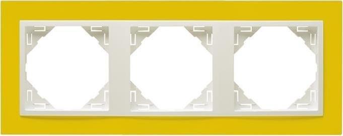 Efapel EFAPEL ANIMATO RAMKA 3-KROTNA ŻÓŁTY LODOWY 90930 TRG